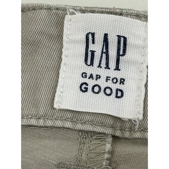 GAP Girlfriend Khaki Ankle Pants 8 Chinos Casual Pockets Loops Tapered Zip - Picture 9 of 16